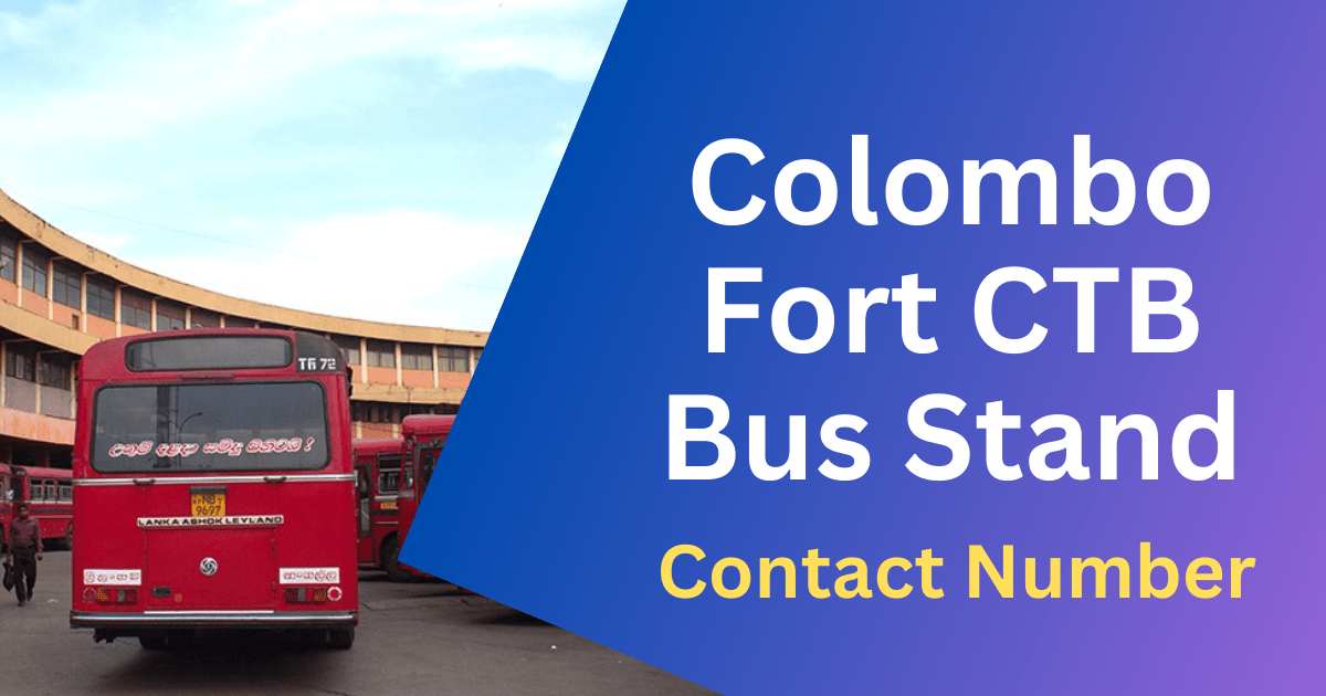 Colombo Fort CTB Bus Stand Contact Number