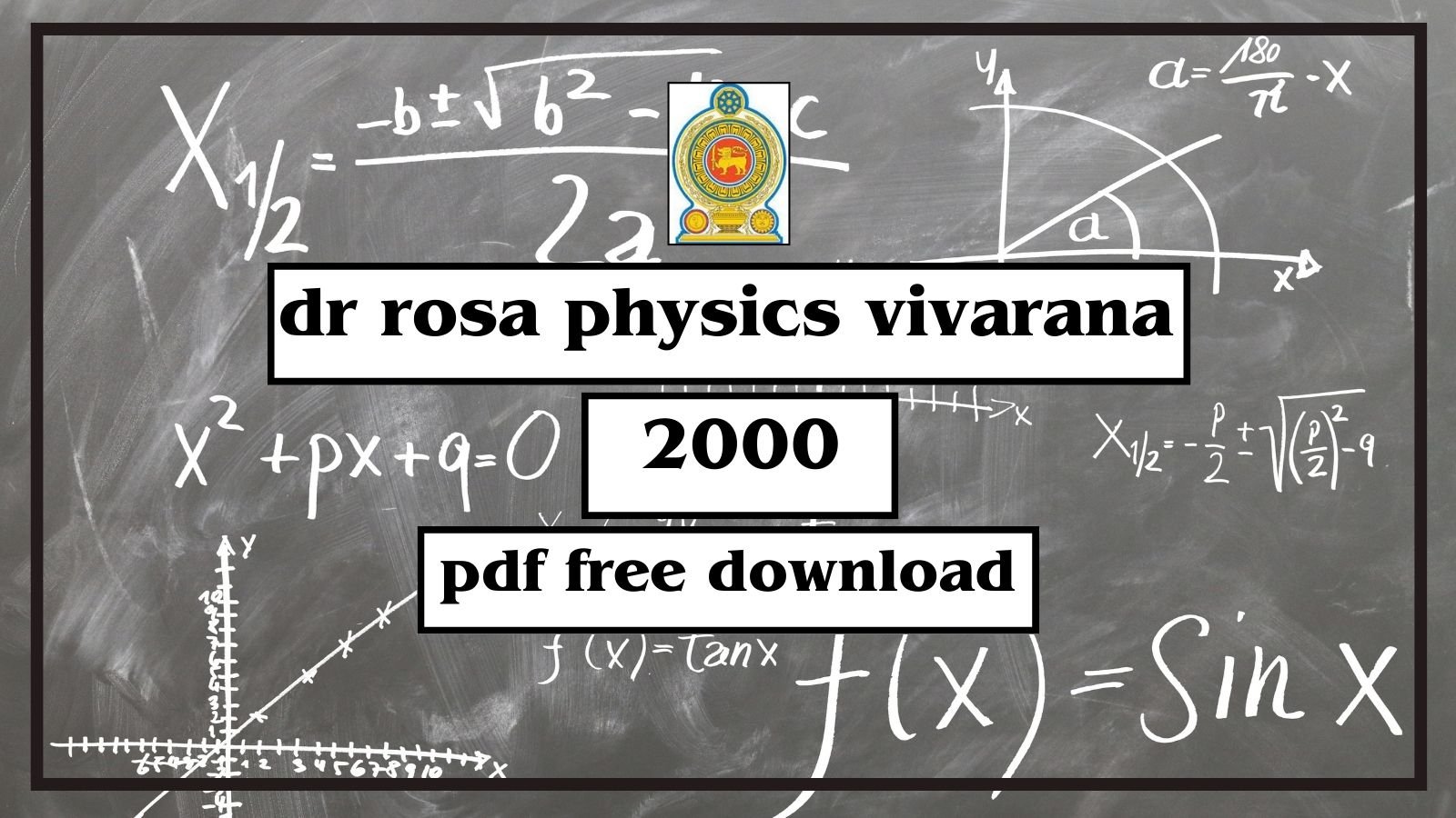 2000 Physics Wiwaranaya by Prof Rosa