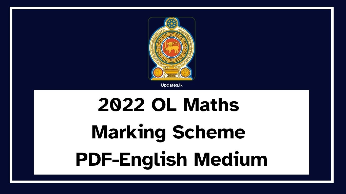 2022 OL Maths Marking Scheme PDF-English Medium