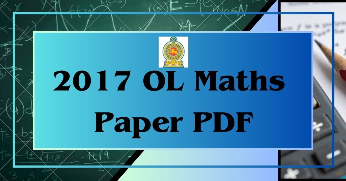 2017 OL Maths Paper PDF