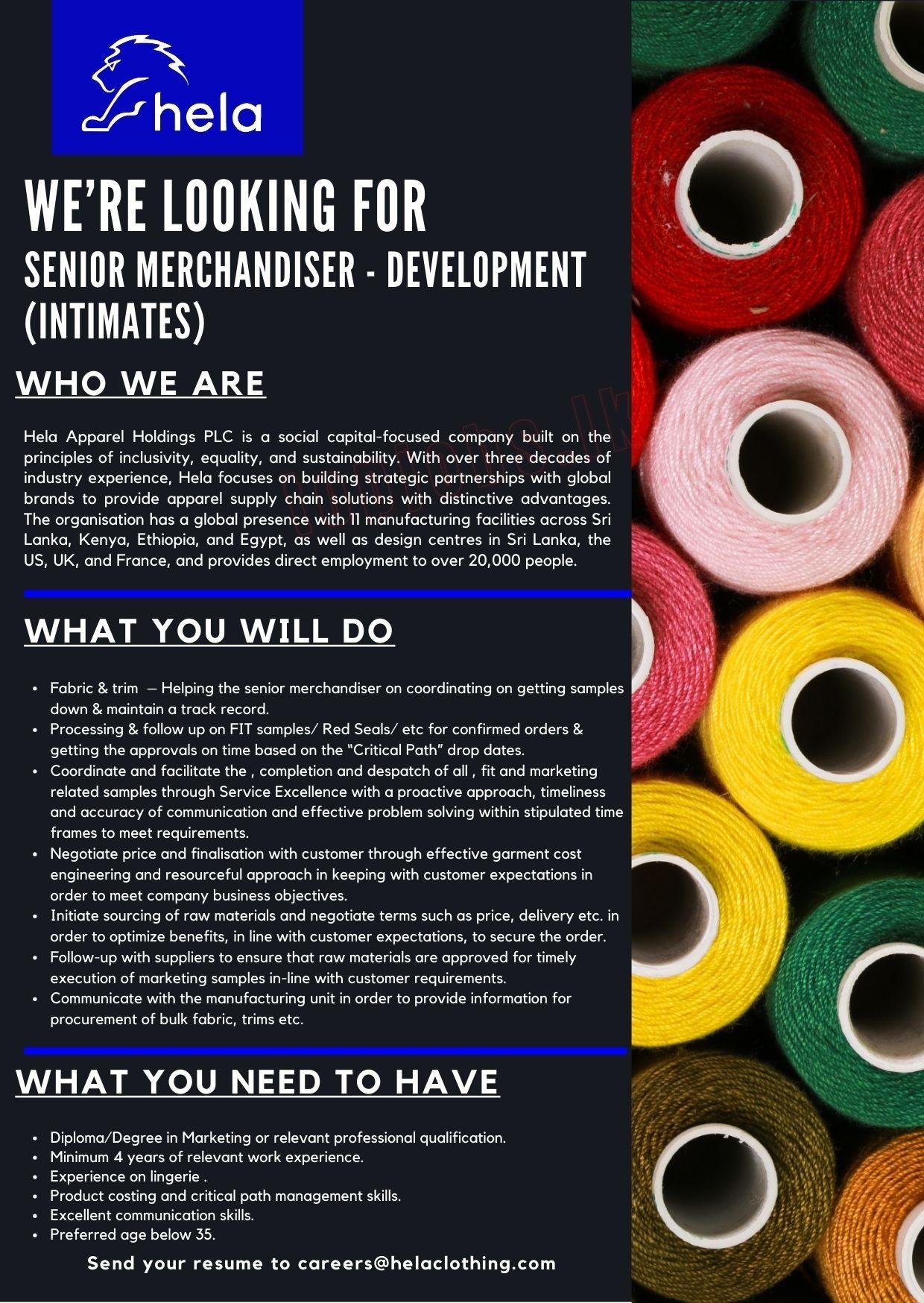 Garment Jobs Colombo