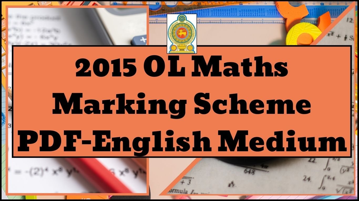 2015 OL Maths Marking Scheme PDF - English Medium