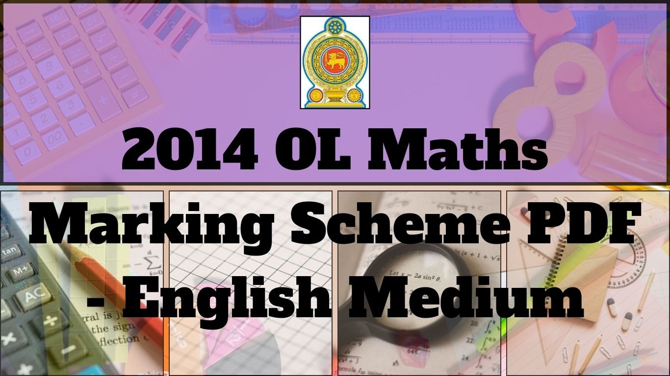 2014 OL Maths Marking Scheme PDF - English Medium