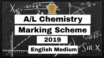 AL Chemistry Marking Scheme 2019 English Medium
