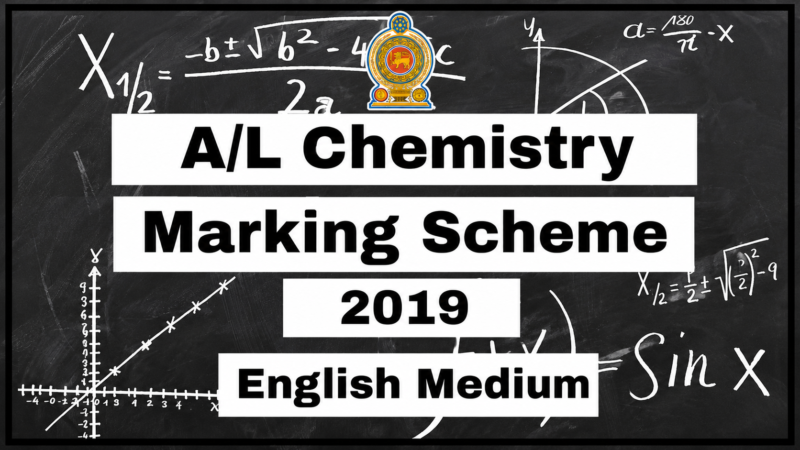 AL Chemistry Marking Scheme 2019 English Medium