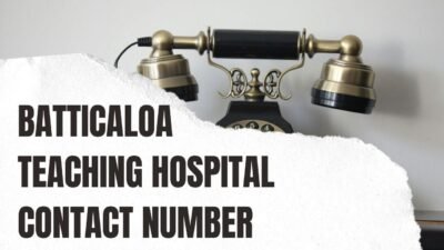 Batticaloa Teaching Hospital Contact Number