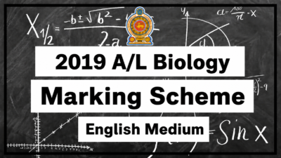 2019 A/L Biology Marking Scheme – English Medium