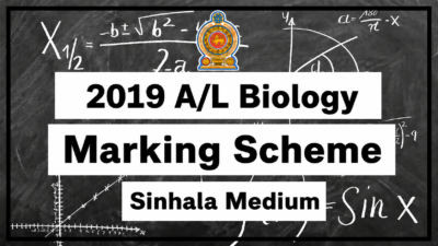 2019 AL Biology Marking Scheme – Sinhala Medium