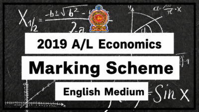 2019 AL Economics Marking Scheme – English Medium