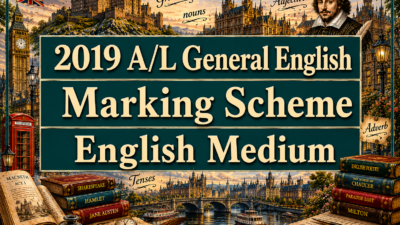 2019 A/L General English Marking Scheme PDF