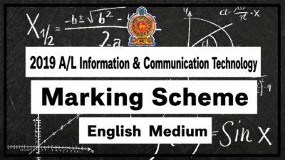 2019 AL Information & Communication Technology Marking Scheme – English Medium