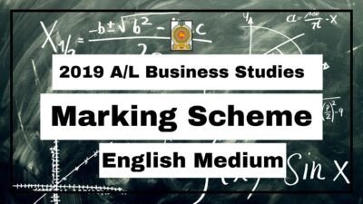 2019 A/L Business Studies Marking Scheme English Medium