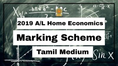 2019 A/L Home Economics Marking Scheme Tamil Medium