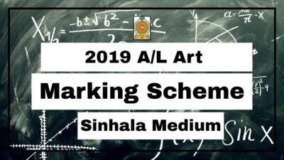 2019 A/L Art Marking Scheme Sinhala Medium