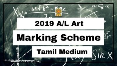 2019 A/L Art Marking Scheme Tamil Medium