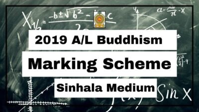 2019 A/L Buddhism Marking Scheme Sinhala Medium