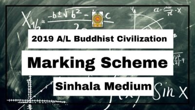 2019 A/L Buddhist Civilization Marking Scheme Sinhala Medium