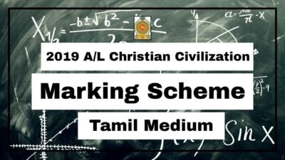 2019 A/L Christian Civilization Marking Scheme Tamil Medium