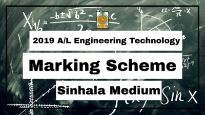 2019 A/L Engineering Technology Marking Scheme Sinhala Medium