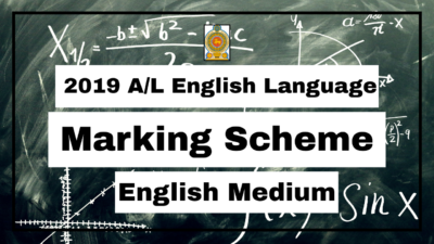 2019 A/L English Language Marking Scheme English Medium